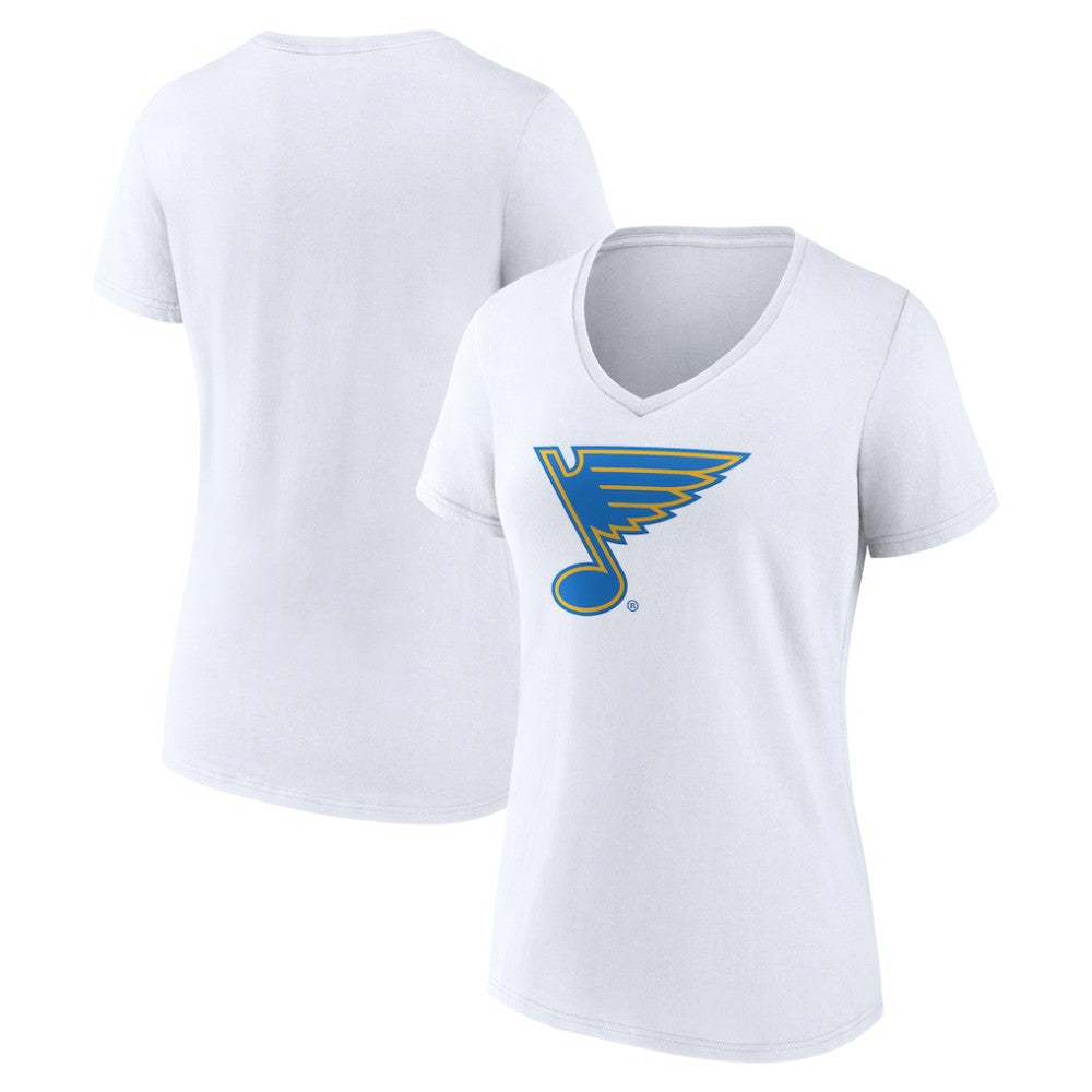 St. Louis Blues Women's Essential V-Neck T-Shirt - White | NHL discount