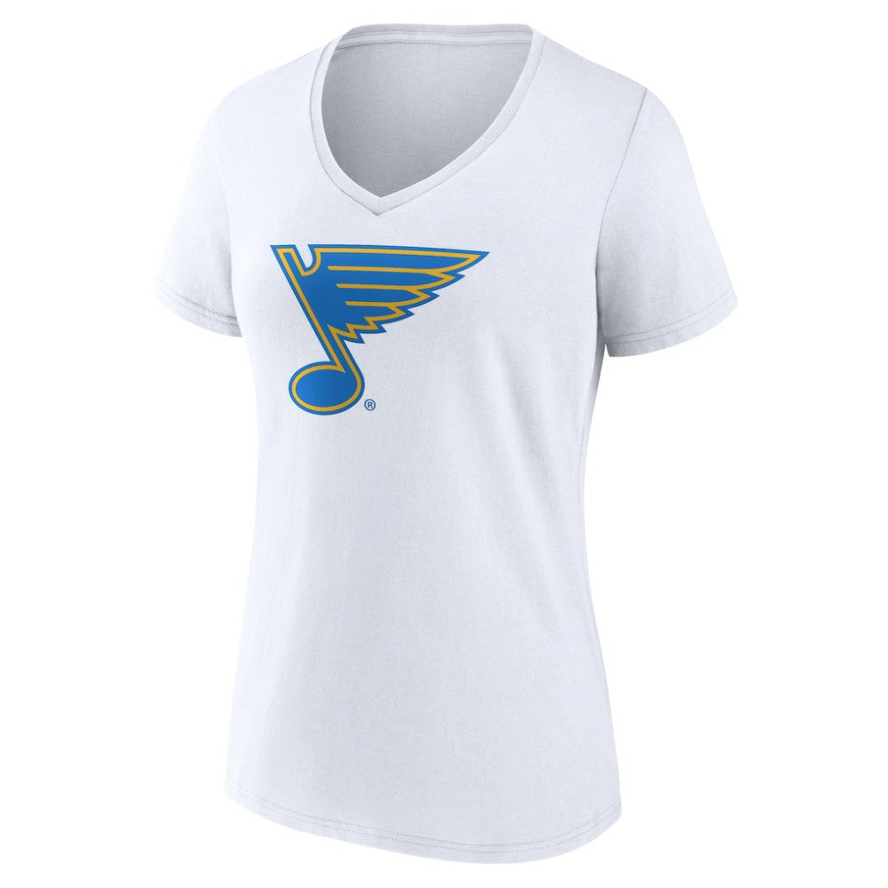 St. Louis Blues Women's Essential V-Neck T-Shirt - White | NHL discount