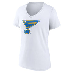 St. Louis Blues Women's Essential V-Neck T-Shirt - White | NHL discount