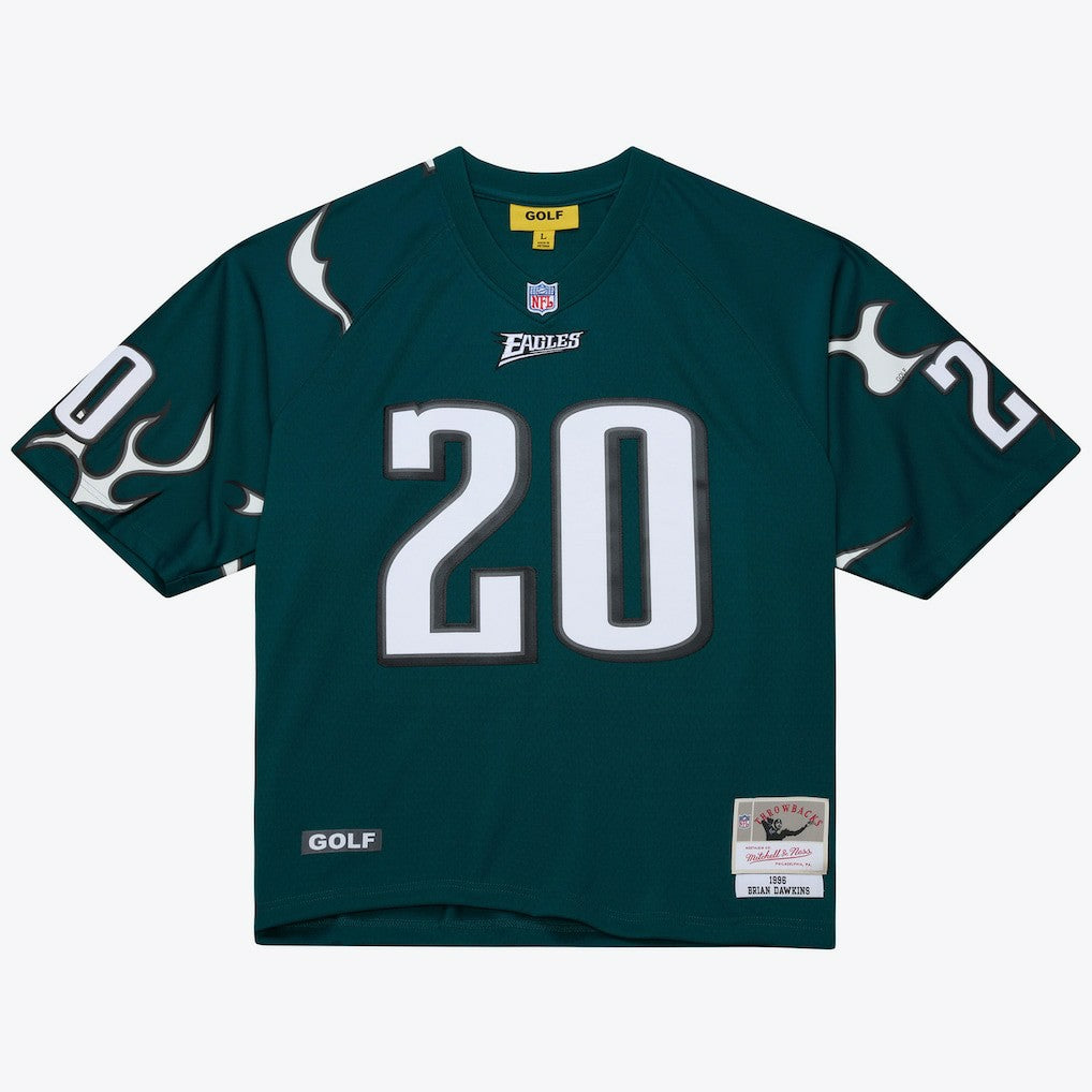 Brian Dawkins Philadelphia Eagles x Golf Wang Unisex 1996 Legacy Fashion Jersey - Midnight Green - Mitchell & Ness