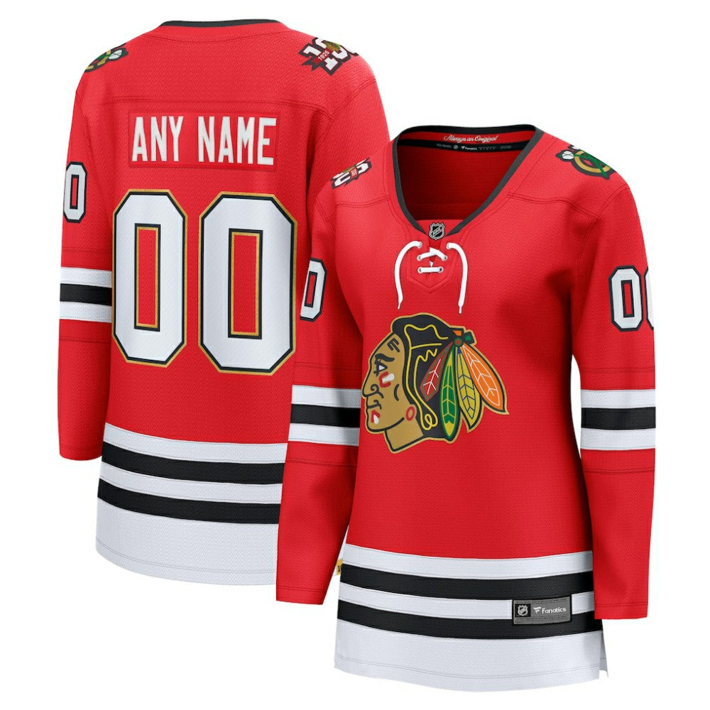 Chicago Blackhawks Fanatics Women's Centennial Breakaway Custom Jersey - Red | Fanatics sale