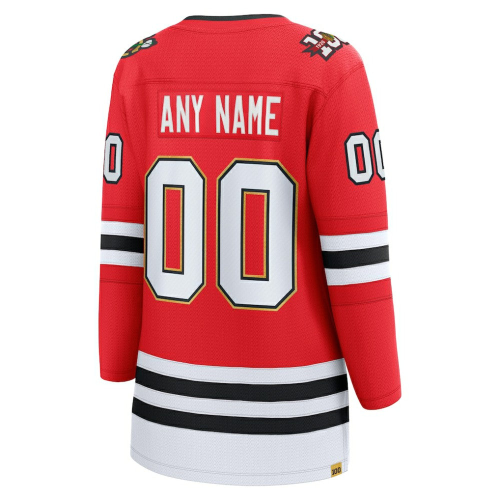 Chicago Blackhawks Fanatics Women's Centennial Breakaway Custom Jersey - Red | Fanatics sale