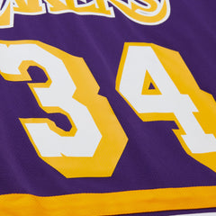 Mitchell & Ness Shaquille O'Neal Los Angeles Lakers Unisex Maxxed Out Fashion Hockey Jersey Purple