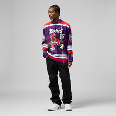 Mitchell & Ness Vince Carter Toronto Raptors Unisex Maxxed Out Fashion Hockey Jersey Purple