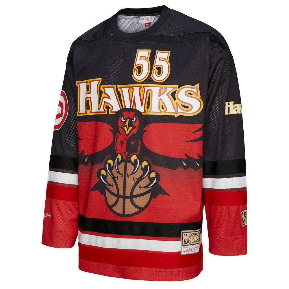 Mitchell & Ness Dikembe Mutombo Atlanta Hawks Unisex Maxxed Out Fashion Hockey Jersey Red