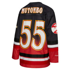 Mitchell & Ness Dikembe Mutombo Atlanta Hawks Unisex Maxxed Out Fashion Hockey Jersey Red