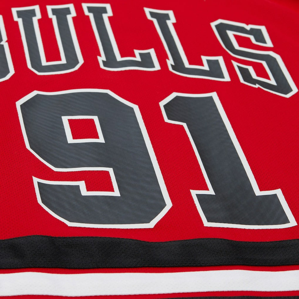 Mitchell & Ness Dennis Rodman Chicago Bulls Unisex Maxxed Out Fashion Hockey Jersey Red