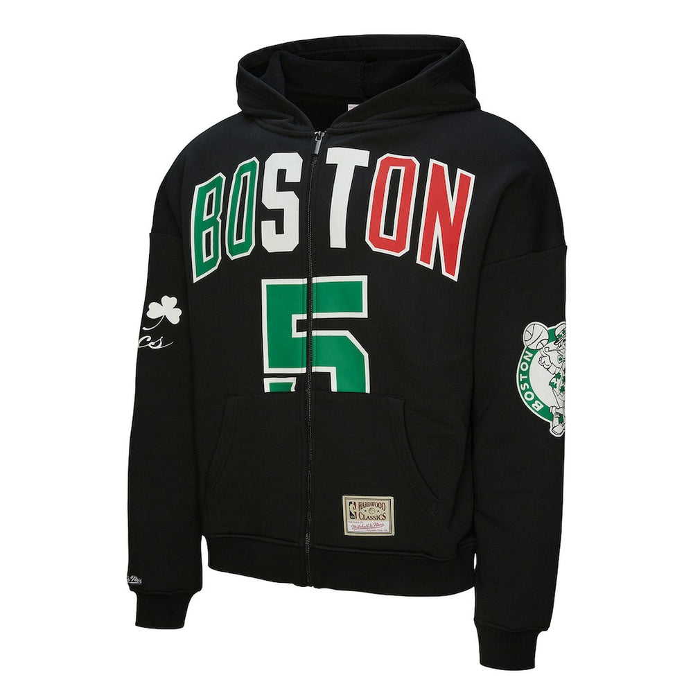 Mitchell & Ness Kevin Garnett Boston Celtics Unisex Hardwood Classics Maxxed Out Full-Zip Hoodie Black