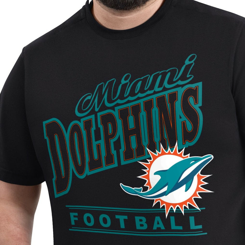 Miami Dolphins G-III Sports by Carl Banks Adaptive Headliner Graphic T-Shirt - Black - NFL
