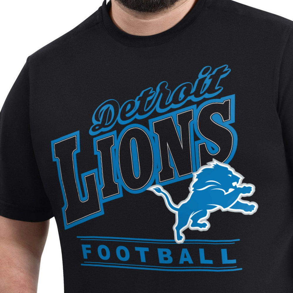 Detroit Lions G-III Sports by Carl Banks Adaptive Headliner Graphic T-Shirt - Black - NFL