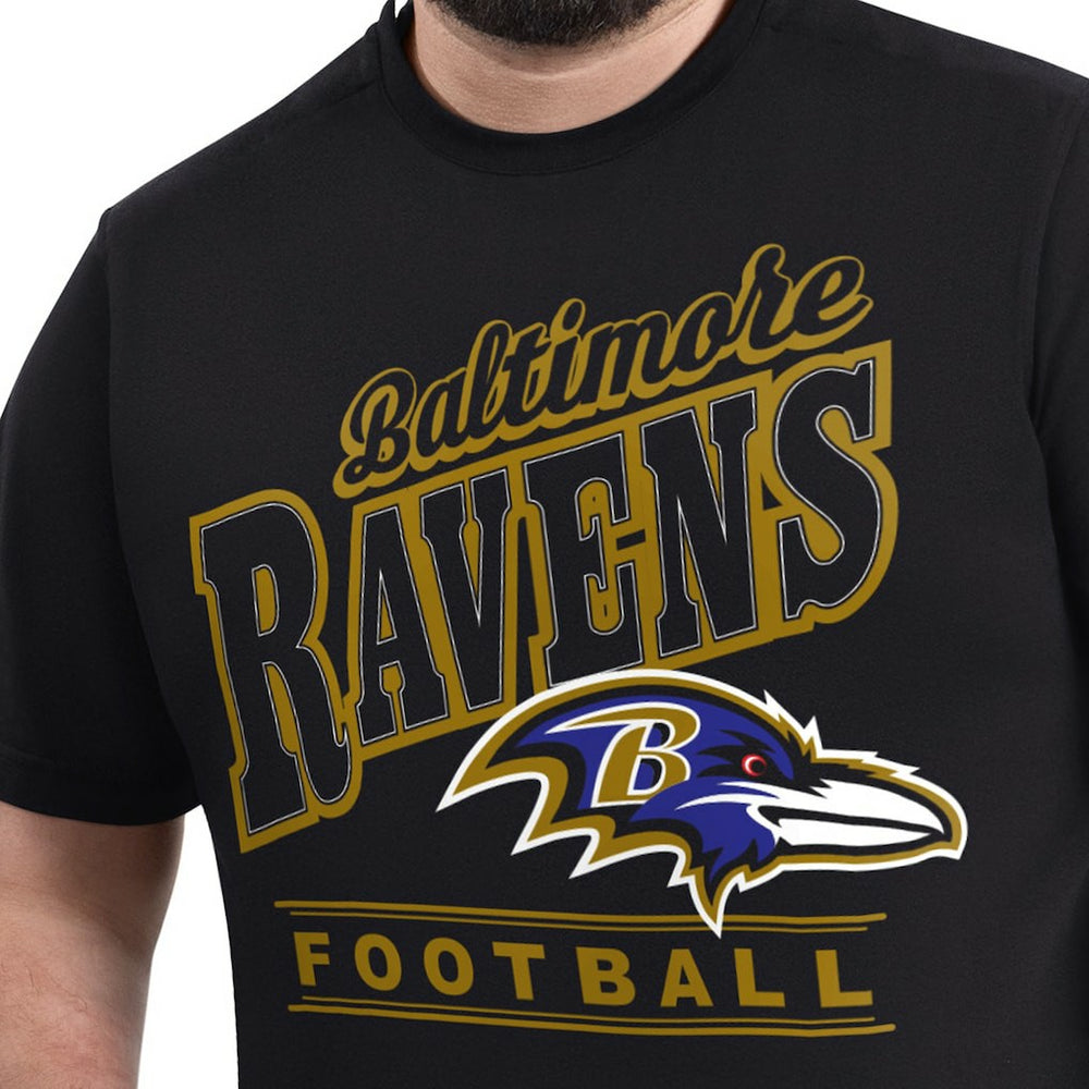 Baltimore Ravens G-III Sports by Carl Banks Adaptive Headliner Graphic T-Shirt - Black - NFL