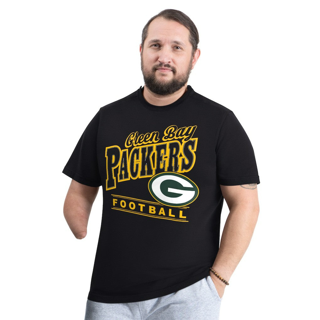 Green Bay Packers G-III Sports by Carl Banks Adaptive Headliner Graphic T-Shirt - Black - NFL
