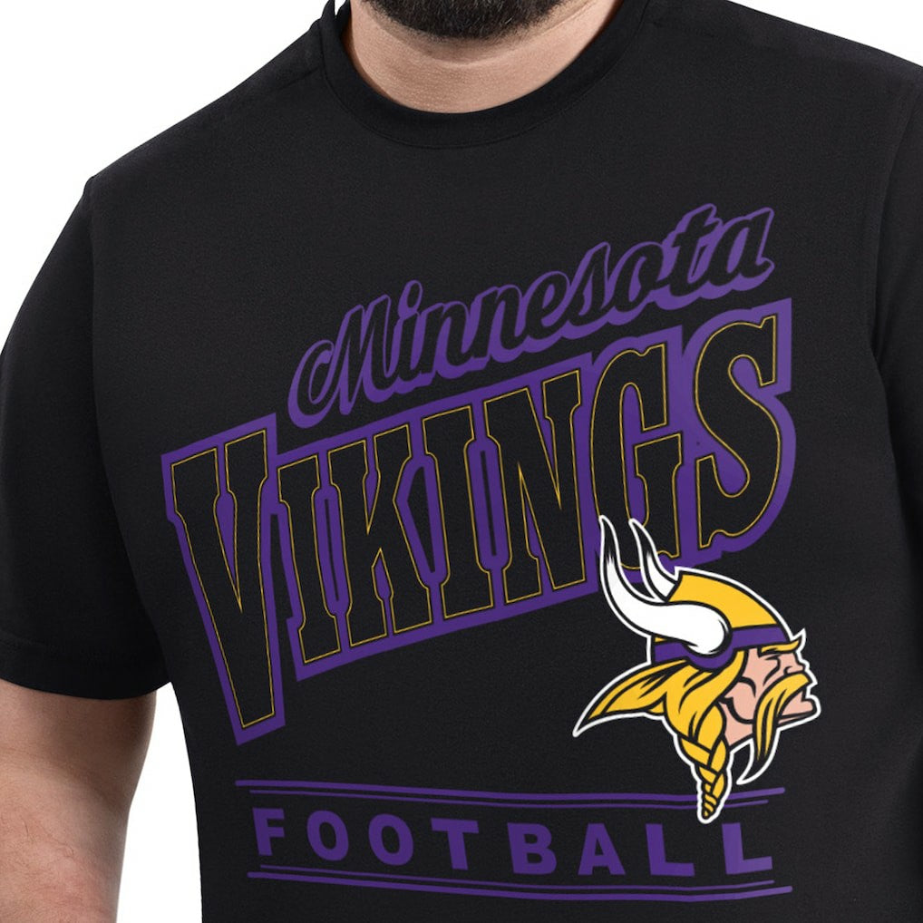 Minnesota Vikings G-III Sports by Carl Banks Adaptive Headliner Graphic T-Shirt - Black - NFL