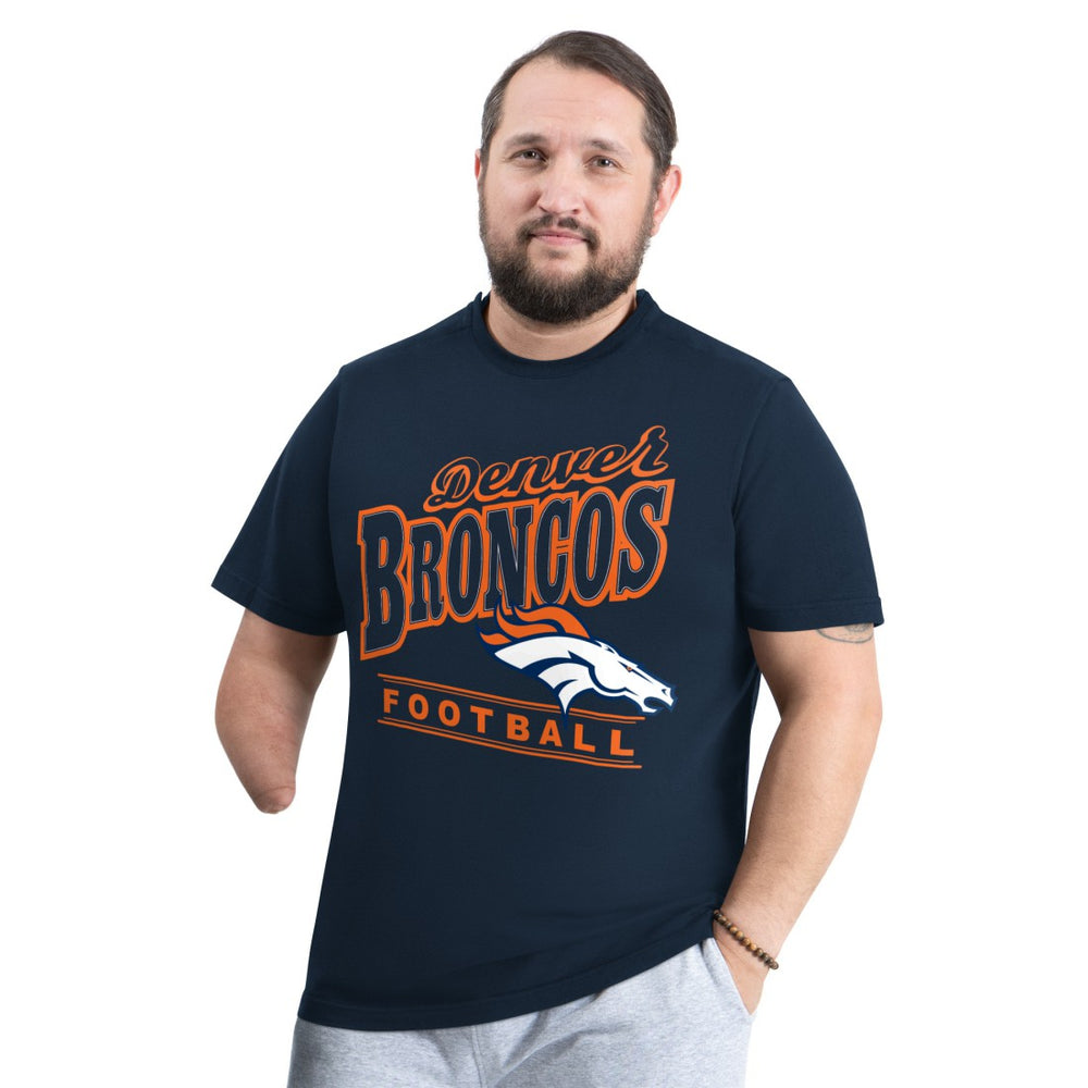 Denver Broncos G-III Sports by Carl Banks Adaptive Headliner Graphic T-Shirt - Navy - NFL