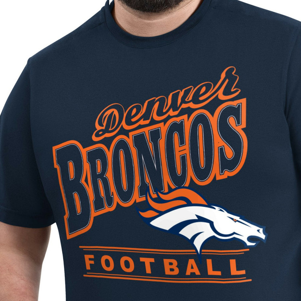 Denver Broncos G-III Sports by Carl Banks Adaptive Headliner Graphic T-Shirt - Navy - NFL