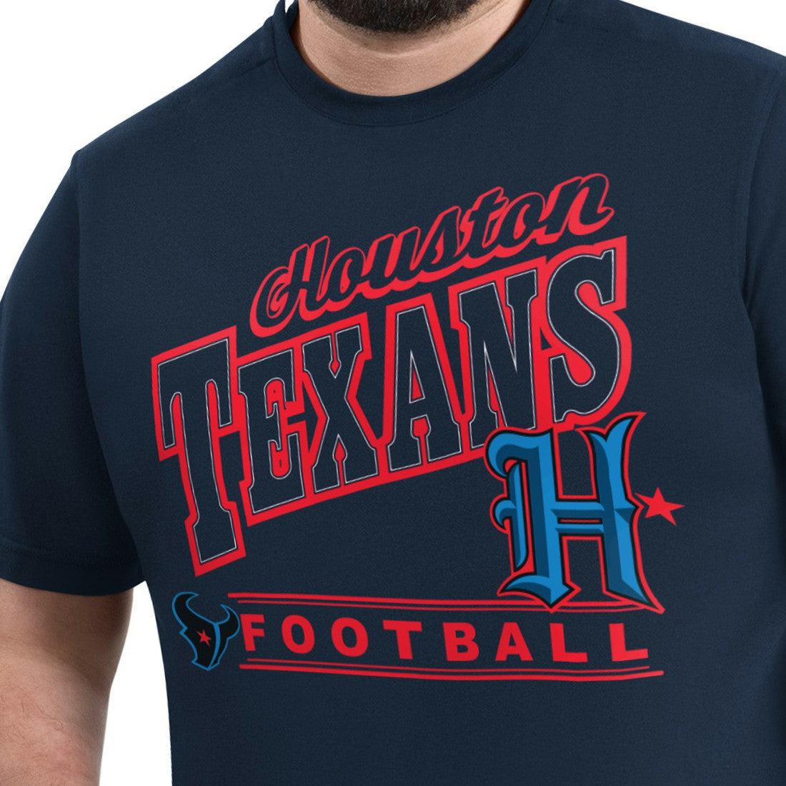 Houston Texans G-III Sports by Carl Banks Adaptive Headliner Graphic T-Shirt - Navy - NFL