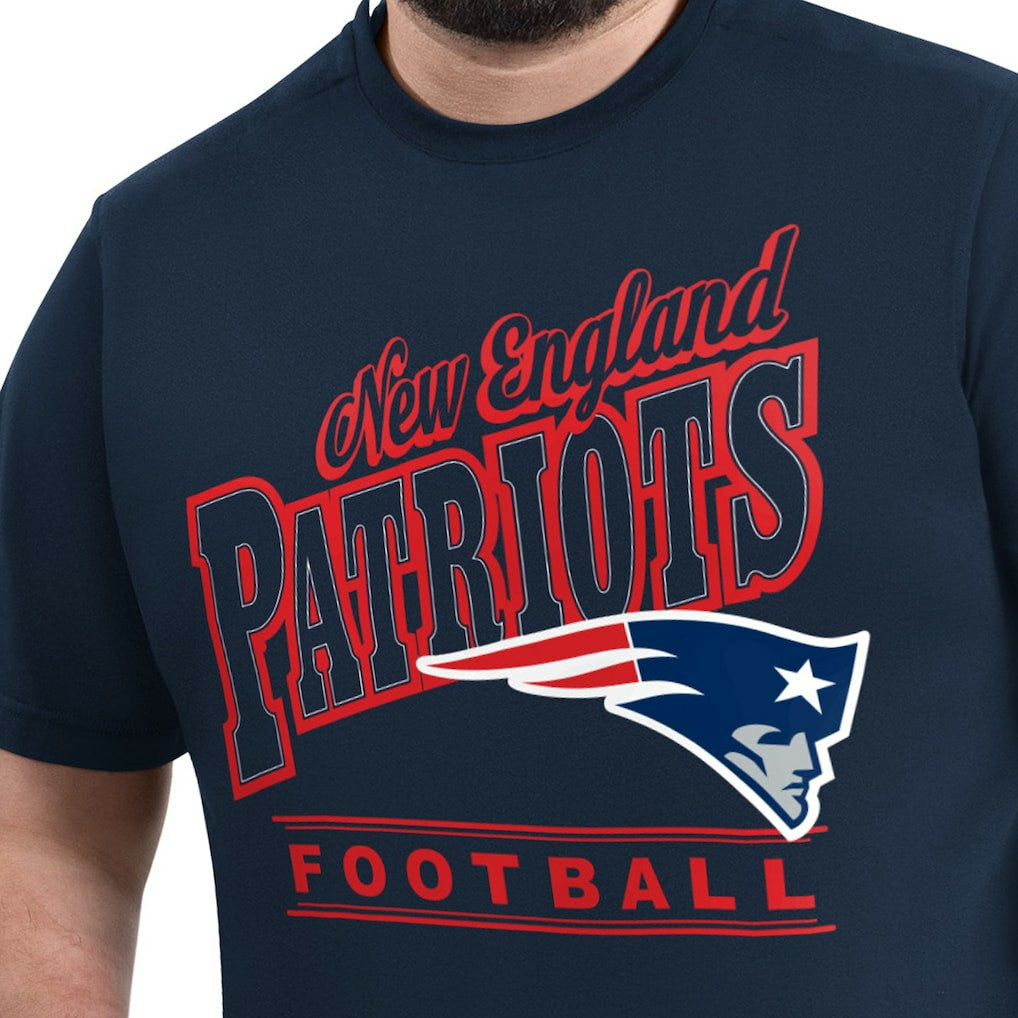 New England Patriots G-III Sports by Carl Banks Adaptive Headliner Graphic T-Shirt - Navy - NFL
