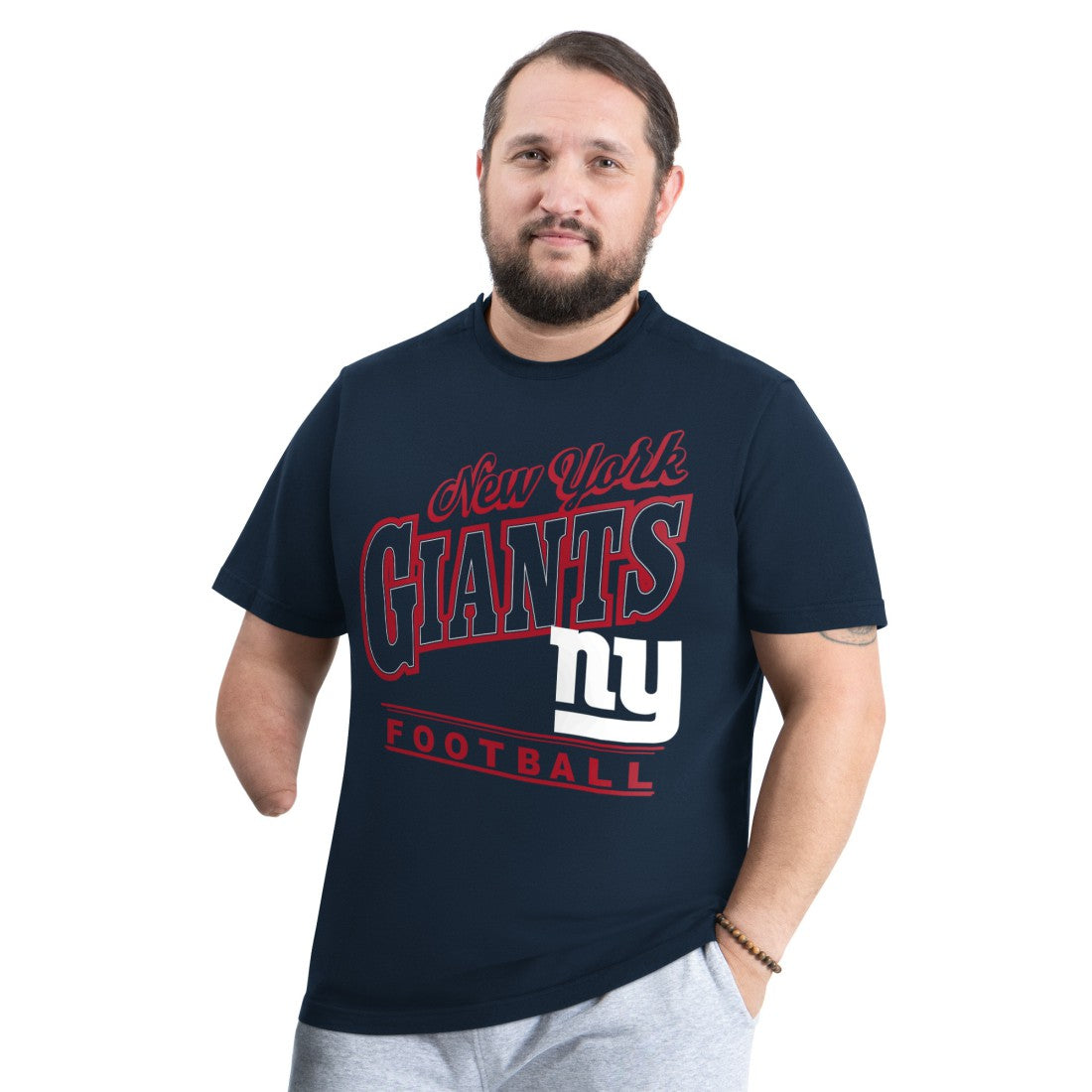 New York Giants G-III Sports by Carl Banks Adaptive Headliner Graphic T-Shirt - Navy - NFL