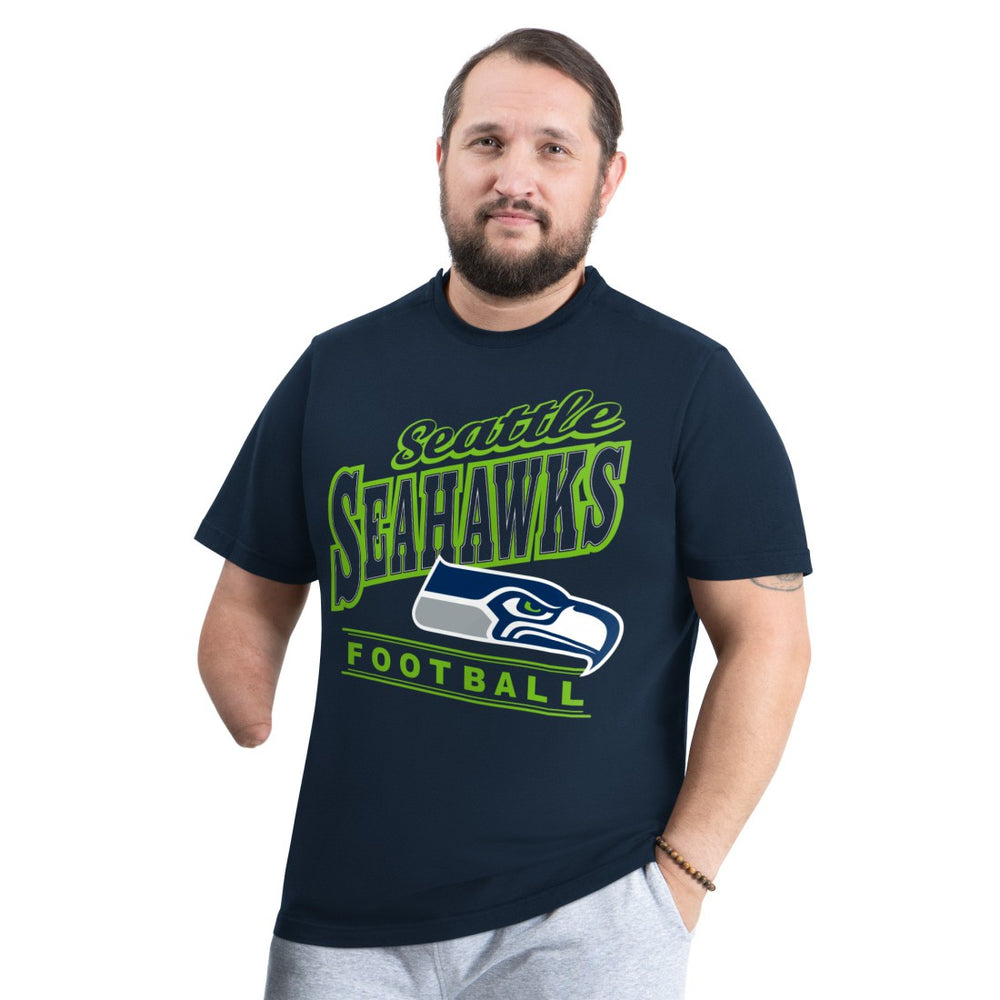 Seattle Seahawks G-III Sports by Carl Banks Adaptive Headliner Graphic T-Shirt - Navy - NFL