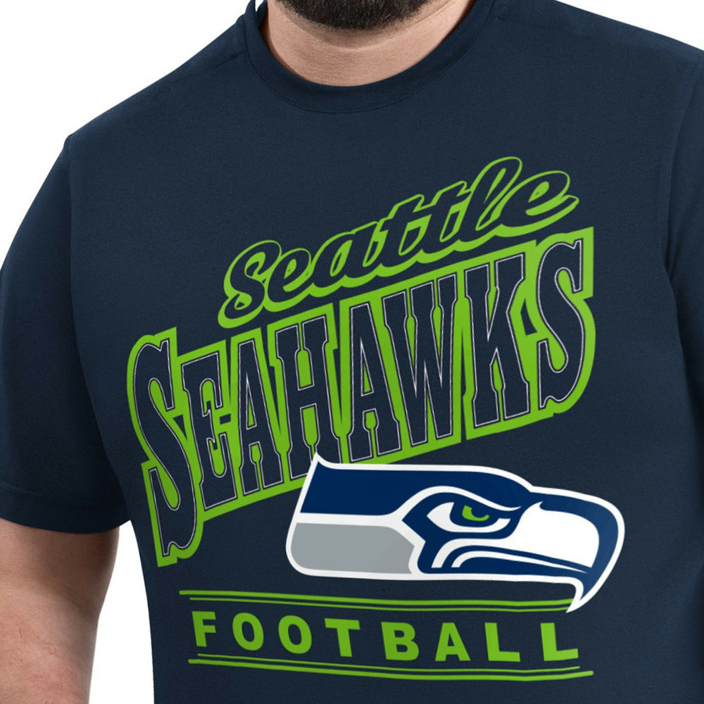 Seattle Seahawks G-III Sports by Carl Banks Adaptive Headliner Graphic T-Shirt - Navy - NFL