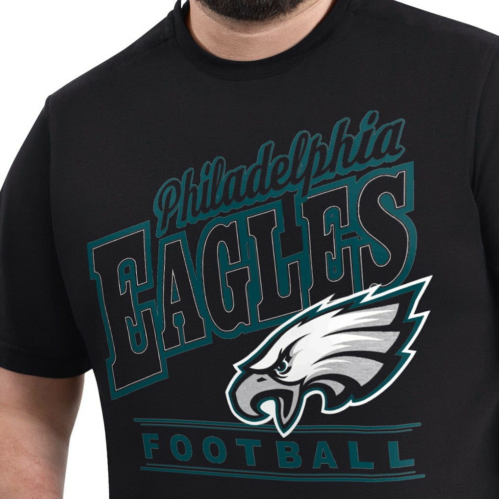 Philadelphia Eagles G-III Sports by Carl Banks Adaptive Headliner Graphic T-Shirt - Black - NFL