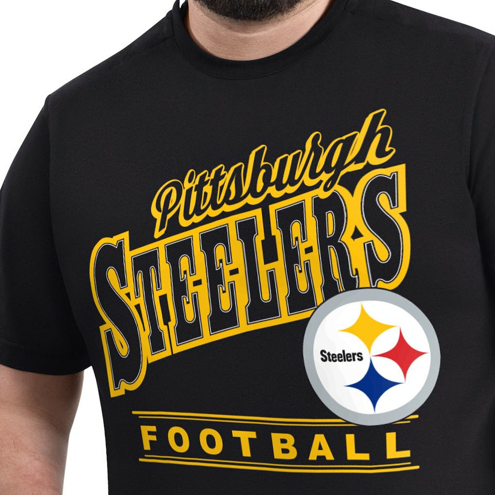 Pittsburgh Steelers G-III Sports by Carl Banks Adaptive Headliner Graphic T-Shirt - Black - NFL