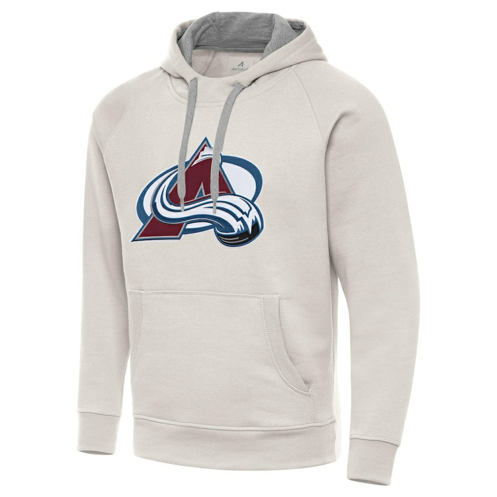 Colorado Avalanche Antigua Big Logo Victory Pullover Hoodie - Cream | NHL sale