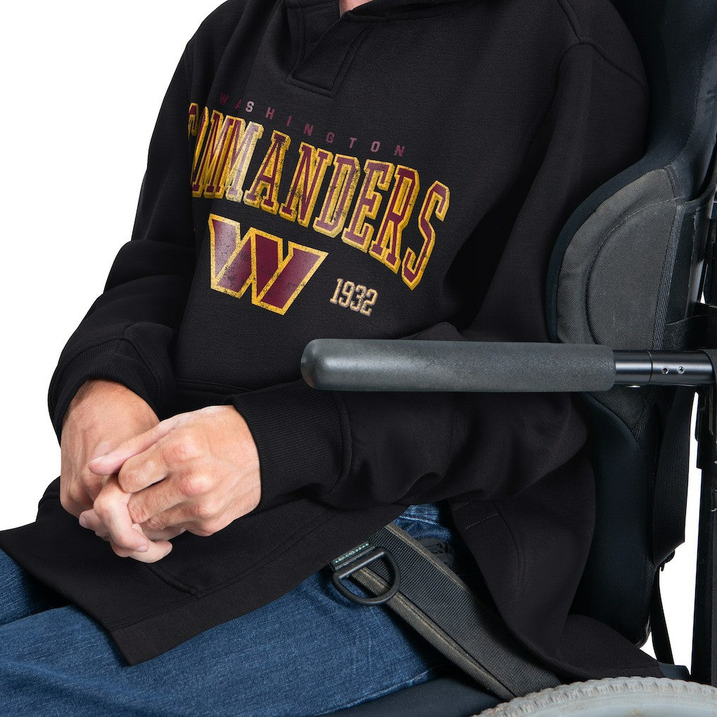 Washington Commanders G-III Sports by Carl Banks Adaptive Team Spirit Graphic Fleece Pullover Hoodie - Black - NFL