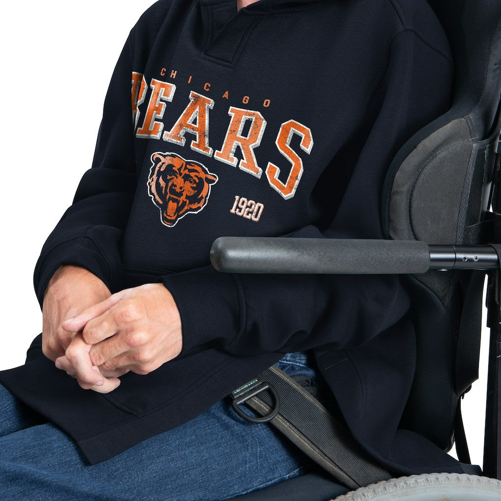 Chicago Bears G-III Sports by Carl Banks Adaptive Team Spirit Graphic Fleece Pullover Hoodie - Navy - NFL