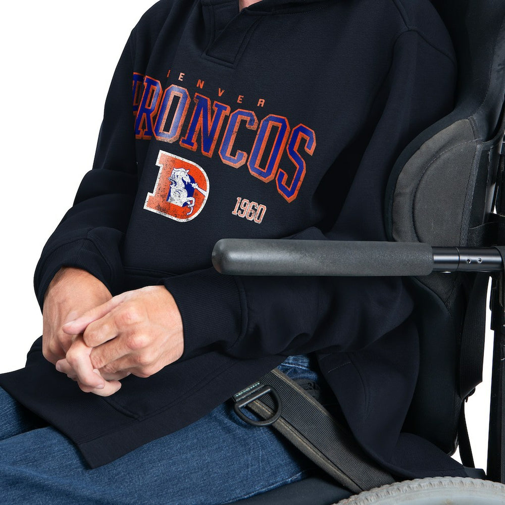 Denver Broncos G-III Sports by Carl Banks Adaptive Team Spirit Graphic Fleece Pullover Hoodie - Navy - NFL