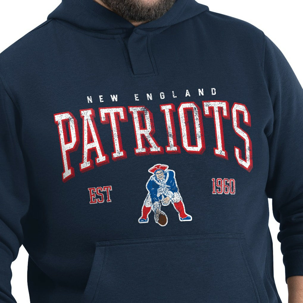New England Patriots G-III Sports by Carl Banks Adaptive Team Spirit Graphic Fleece Pullover Hoodie - Navy - NFL