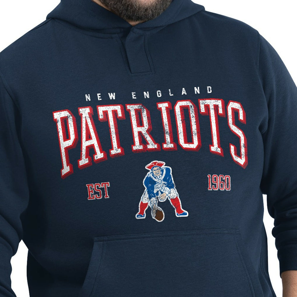 New England Patriots G-III Sports by Carl Banks Adaptive Team Spirit Graphic Fleece Pullover Hoodie - Navy - NFL