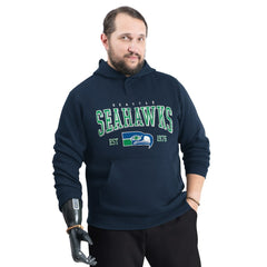 Seattle Seahawks G-III Sports by Carl Banks Adaptive Team Spirit Graphic Fleece Pullover Hoodie - College Navy - NFL