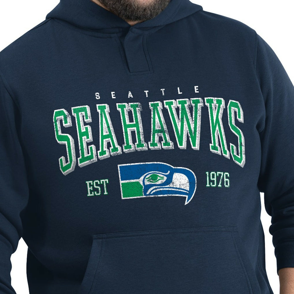 Seattle Seahawks G-III Sports by Carl Banks Adaptive Team Spirit Graphic Fleece Pullover Hoodie - College Navy - NFL