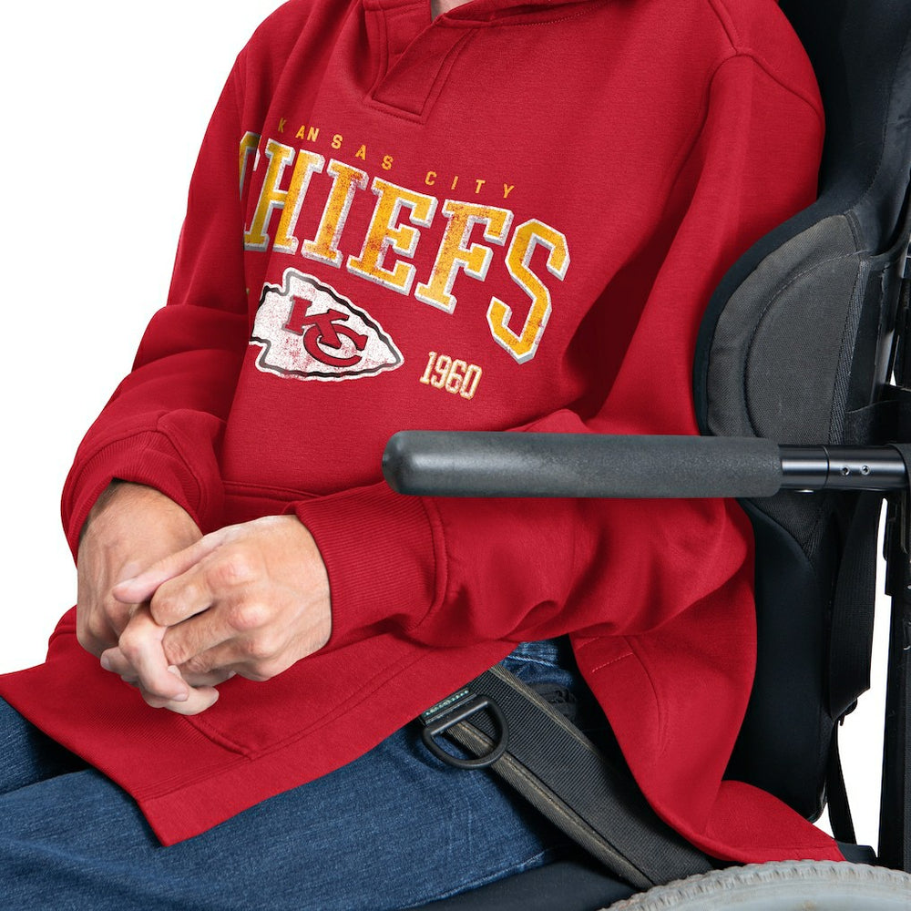 Kansas City Chiefs G-III Sports by Carl Banks Adaptive Team Spirit Graphic Fleece Pullover Hoodie - Red - NFL