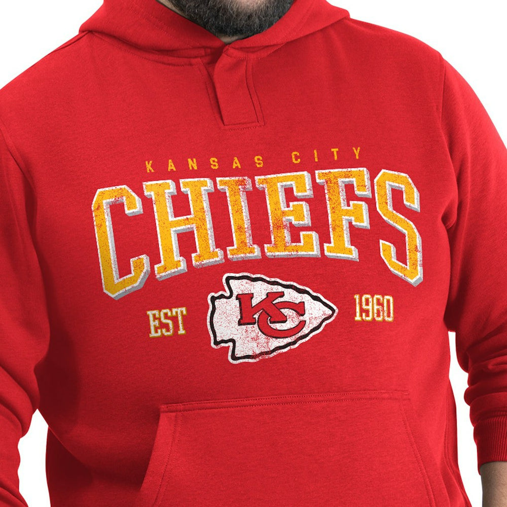 Kansas City Chiefs G-III Sports by Carl Banks Adaptive Team Spirit Graphic Fleece Pullover Hoodie - Red - NFL