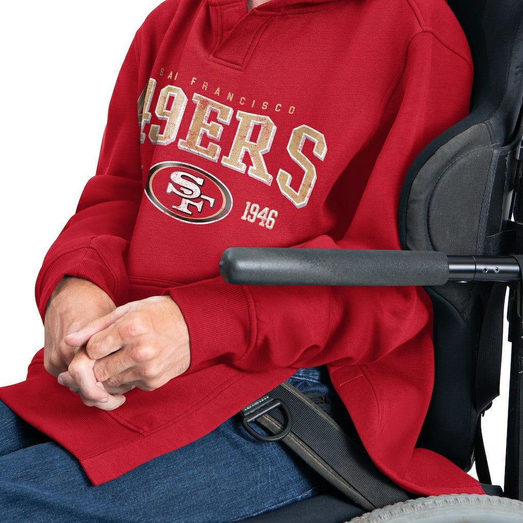 San Francisco 49ers G-III Sports by Carl Banks Adaptive Team Spirit Graphic Fleece Pullover Hoodie - Scarlet - NFL