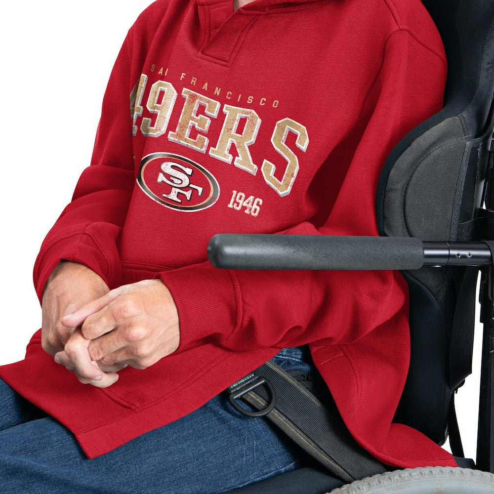 San Francisco 49ers G-III Sports by Carl Banks Adaptive Team Spirit Graphic Fleece Pullover Hoodie - Scarlet - NFL