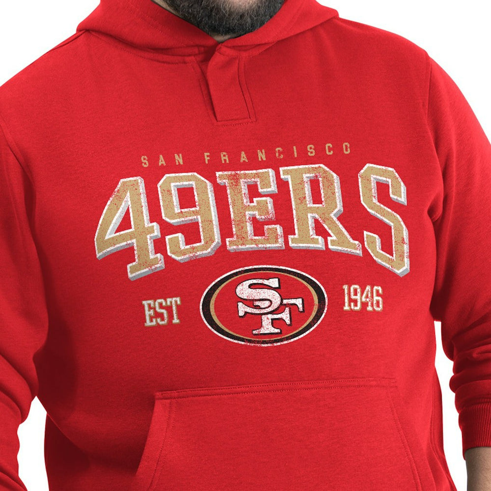 San Francisco 49ers G-III Sports by Carl Banks Adaptive Team Spirit Graphic Fleece Pullover Hoodie - Scarlet - NFL