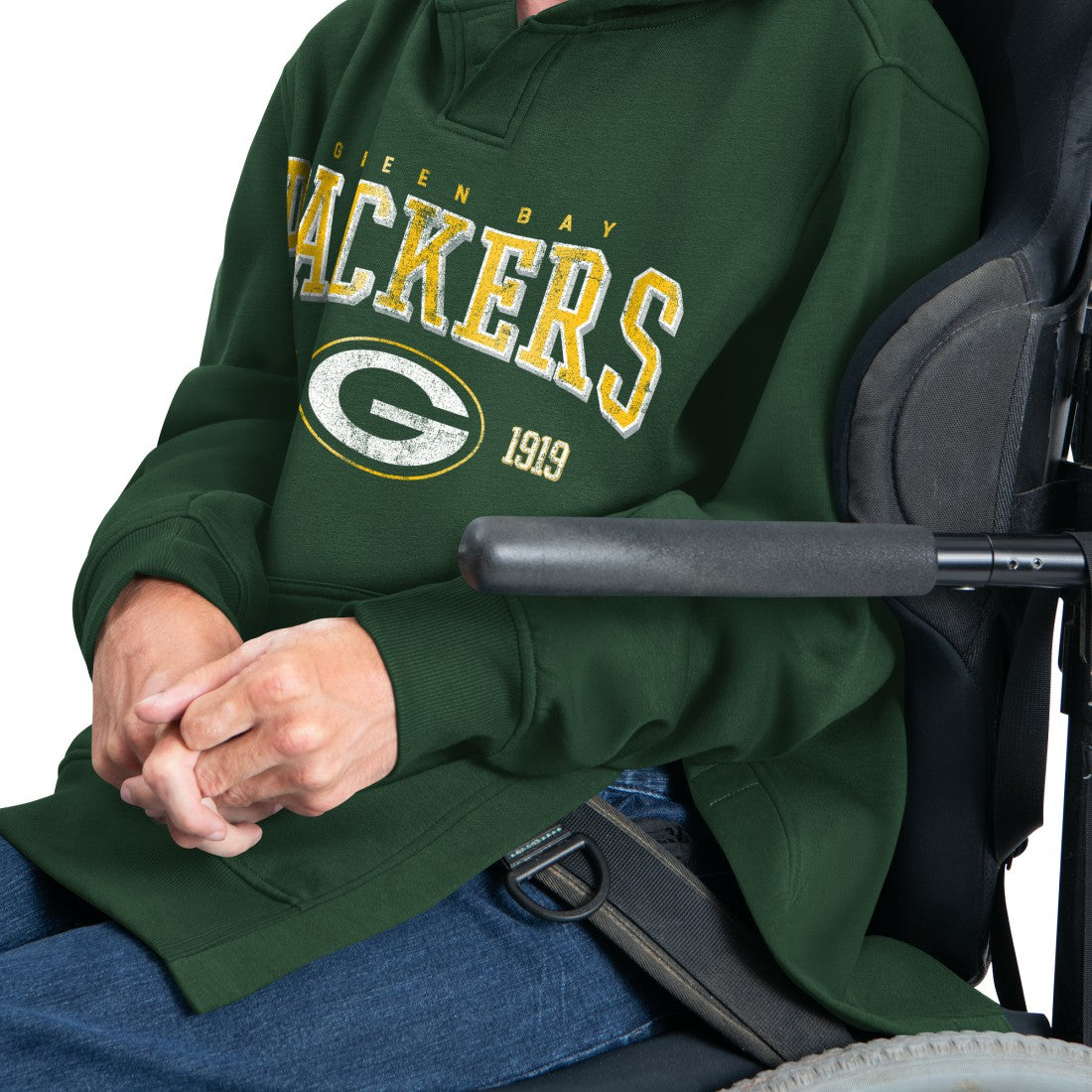Green Bay Packers G-III Sports by Carl Banks Adaptive Team Spirit Graphic Fleece Pullover Hoodie - Green - NFL