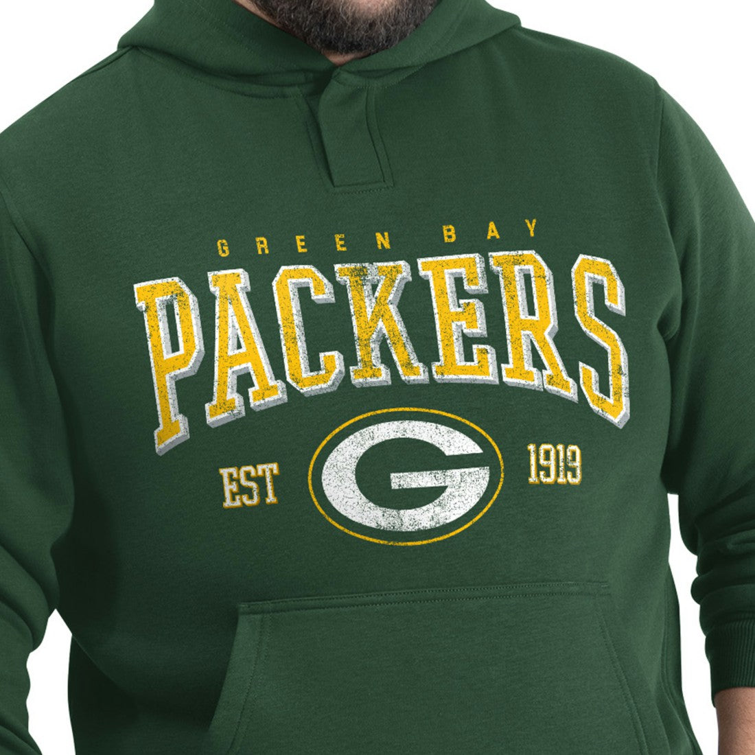 Green Bay Packers G-III Sports by Carl Banks Adaptive Team Spirit Graphic Fleece Pullover Hoodie - Green - NFL