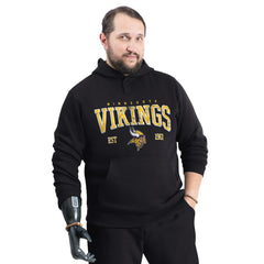 Minnesota Vikings G-III Sports by Carl Banks Adaptive Team Spirit Graphic Fleece Pullover Hoodie - Black - NFL