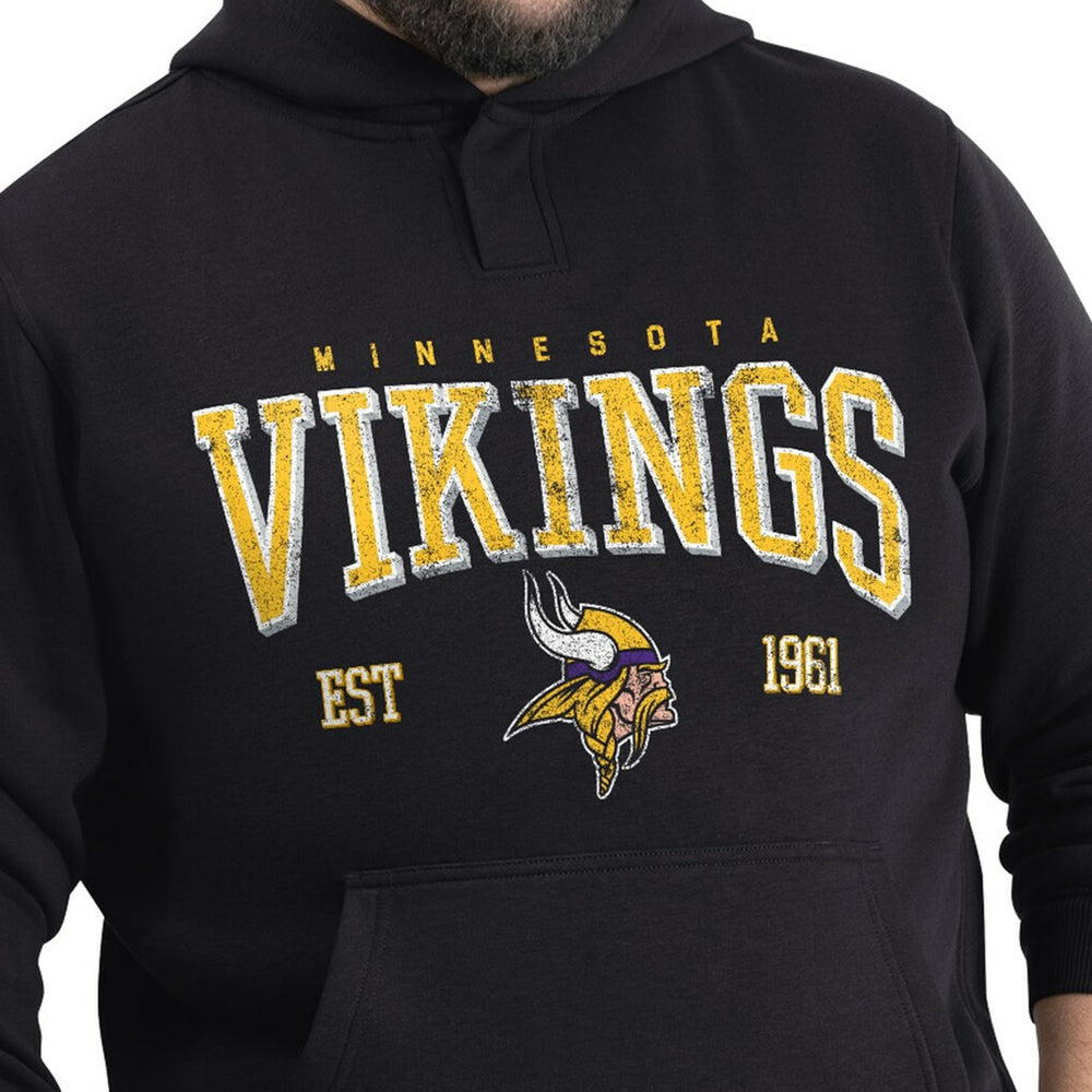 Minnesota Vikings G-III Sports by Carl Banks Adaptive Team Spirit Graphic Fleece Pullover Hoodie - Black - NFL