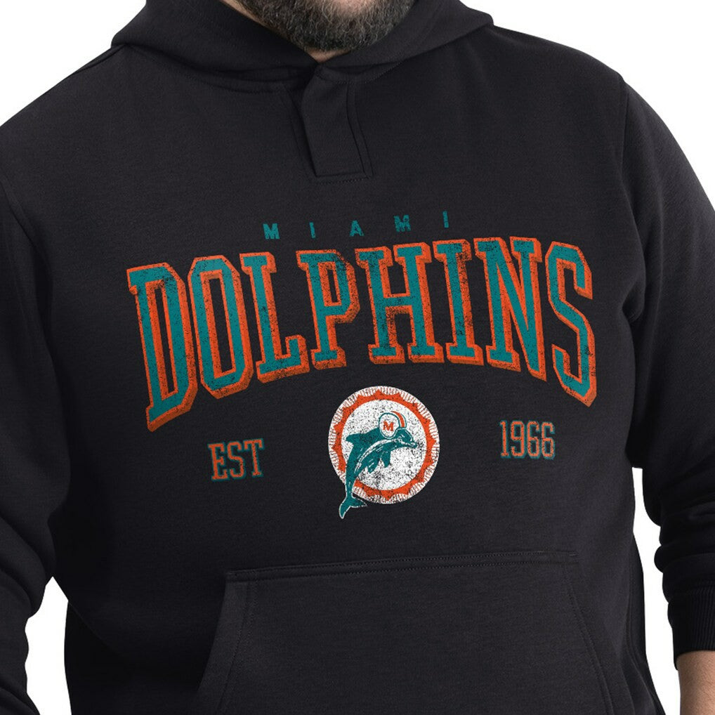 Miami Dolphins G-III Sports by Carl Banks Adaptive Team Spirit Graphic Fleece Pullover Hoodie - Black - NFL