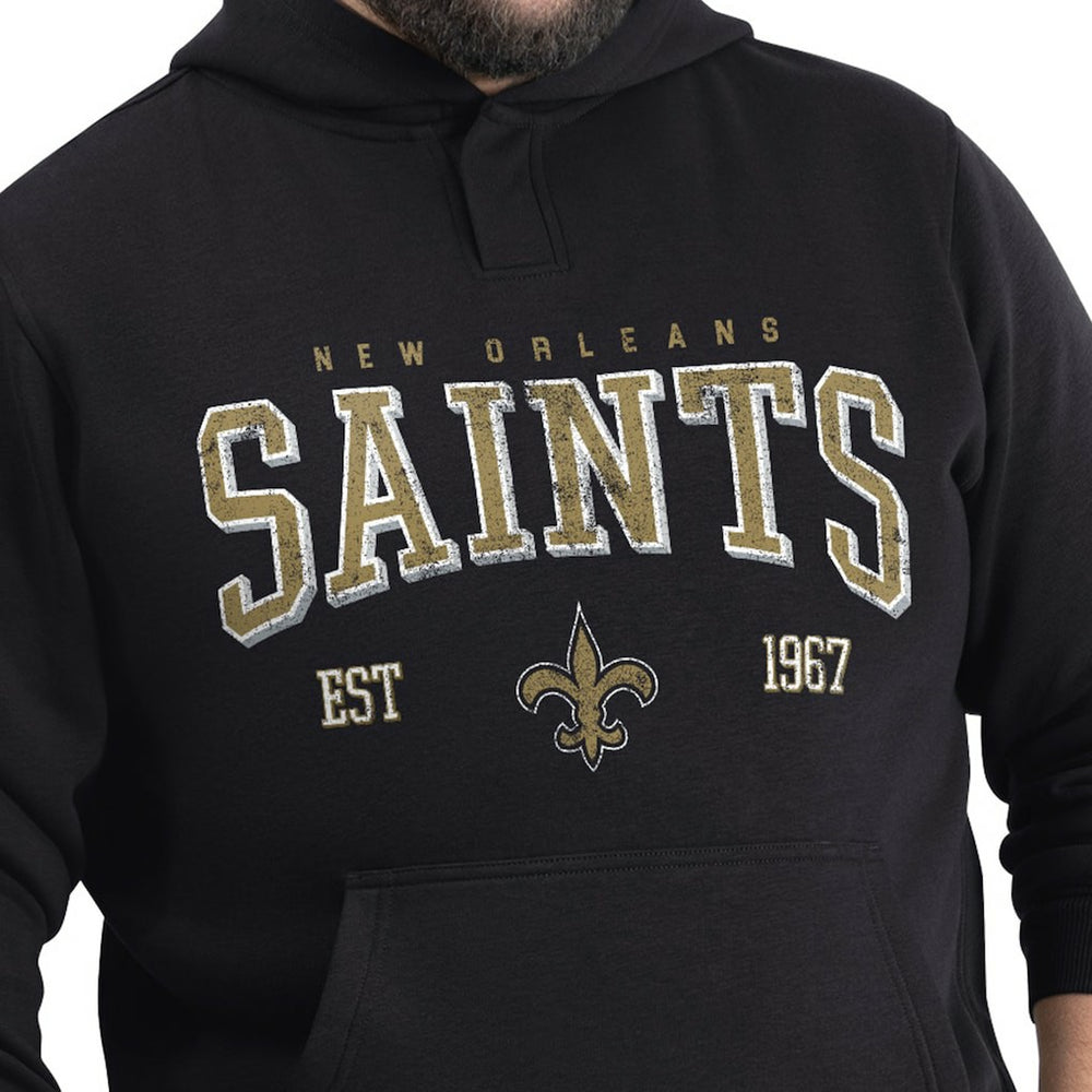 New Orleans Saints G-III Sports by Carl Banks Adaptive Team Spirit Graphic Fleece Pullover Hoodie - Black - NFL
