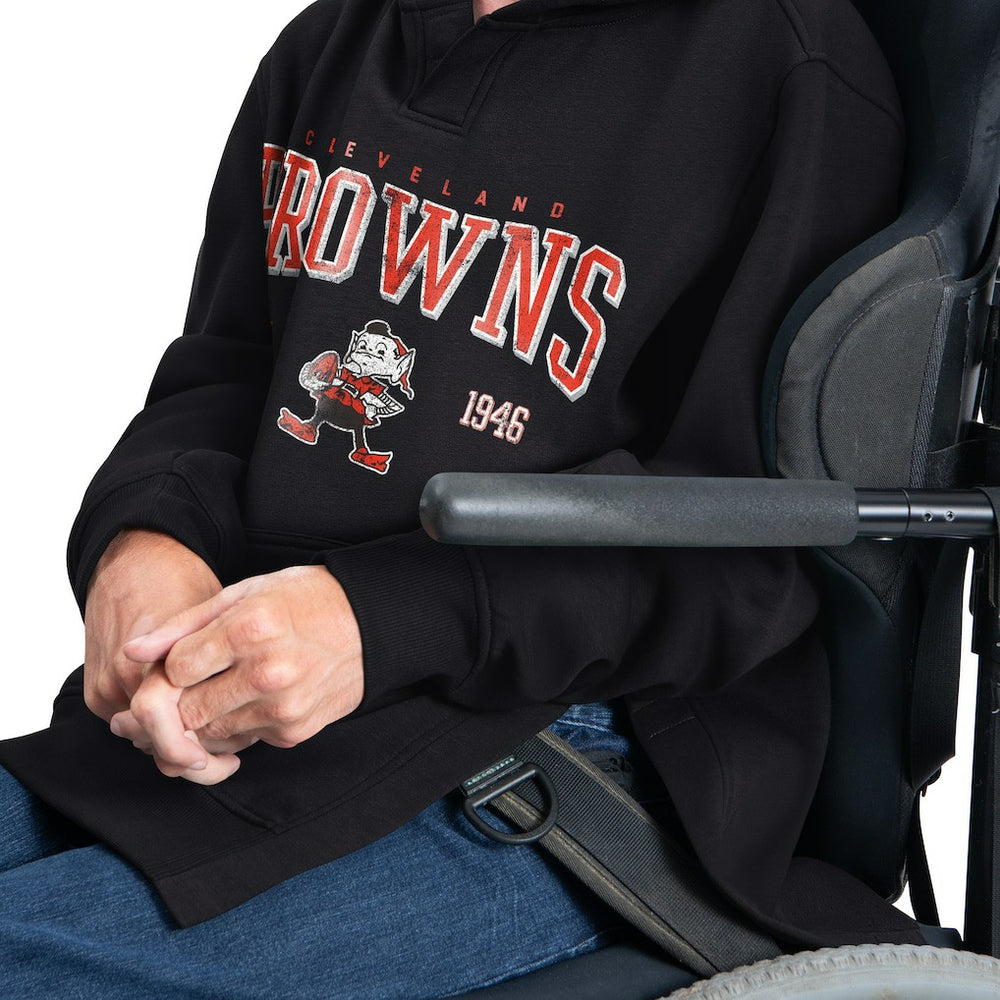 Cleveland Browns G-III Sports by Carl Banks Adaptive Team Spirit Graphic Fleece Pullover Hoodie - Black - NFL