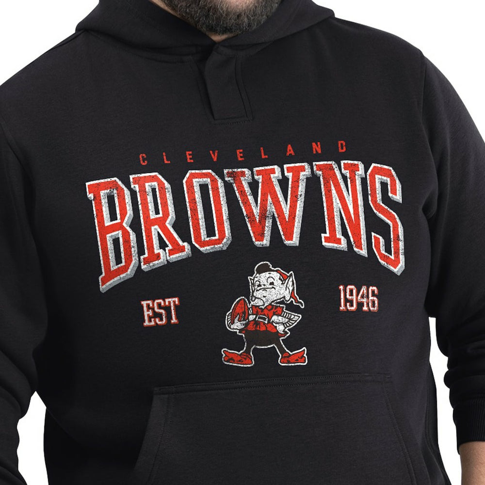 Cleveland Browns G-III Sports by Carl Banks Adaptive Team Spirit Graphic Fleece Pullover Hoodie - Black - NFL