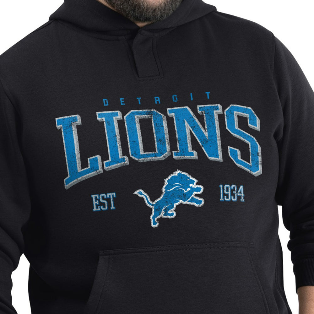 Detroit Lions G-III Sports by Carl Banks Adaptive Team Spirit Graphic Fleece Pullover Hoodie - Black - NFL