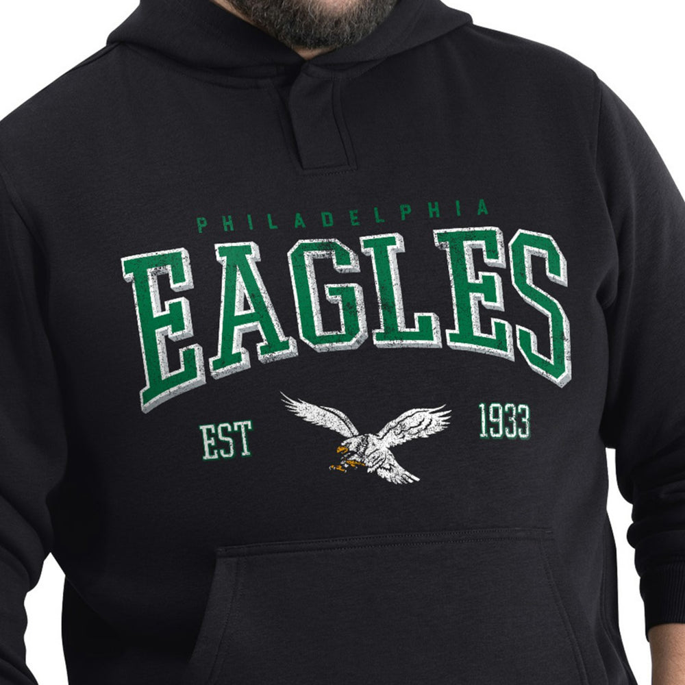 Philadelphia Eagles G-III Sports by Carl Banks Adaptive Team Spirit Graphic Fleece Pullover Hoodie - Black - NFL