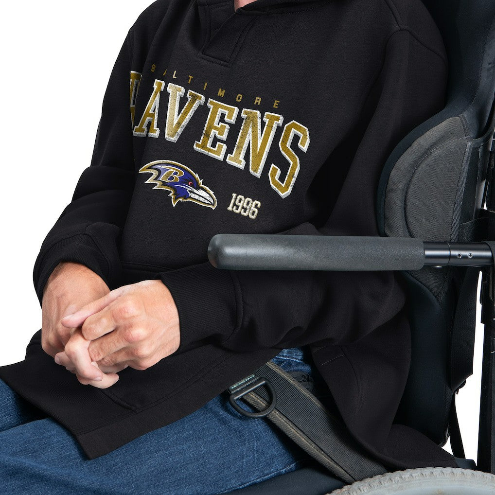 Baltimore Ravens G-III Sports by Carl Banks Adaptive Team Spirit Graphic Fleece Pullover Hoodie - Black - NFL